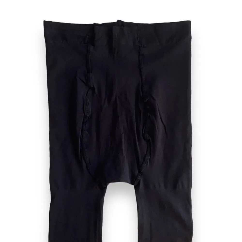 Calzedonia Maternity Tights Size L 60 Denier Black Opaque Full Toe Made in Italy